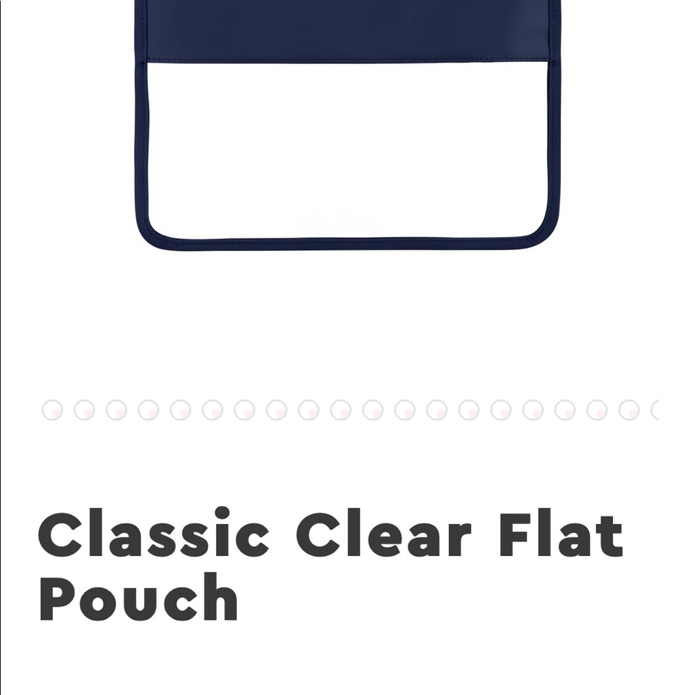 Stoney Clover Lane Classic Clear Flat Pouch Sapphire - Picture 3 of 5
